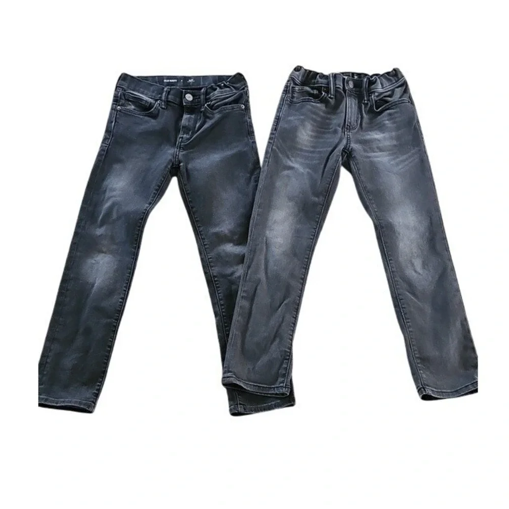 Old Navy Karate Slim Built-In Flex Faded Black Jeans Size 8 Kids Bundle of 2